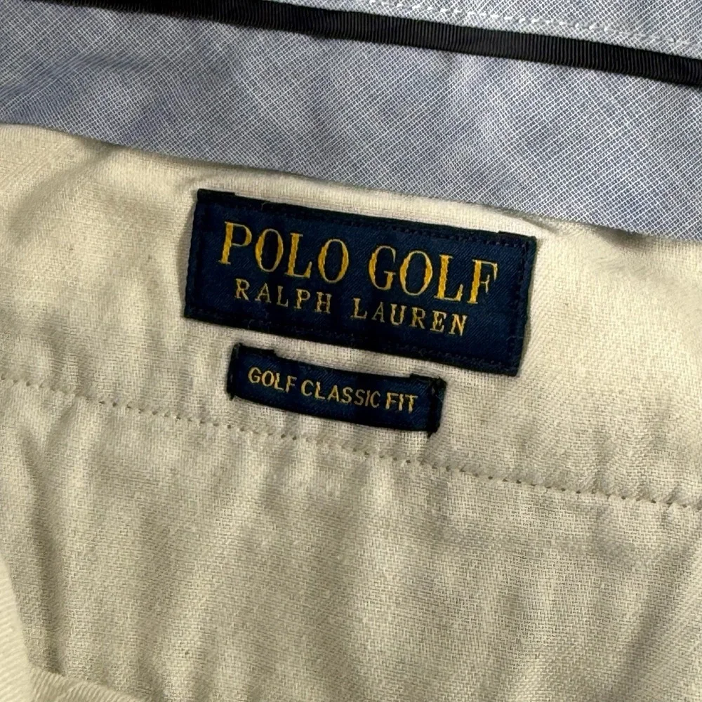 Vintage Polo Ralph Lauren Golf Shorts Mens 33 Blue Ladybug Print Chino 9